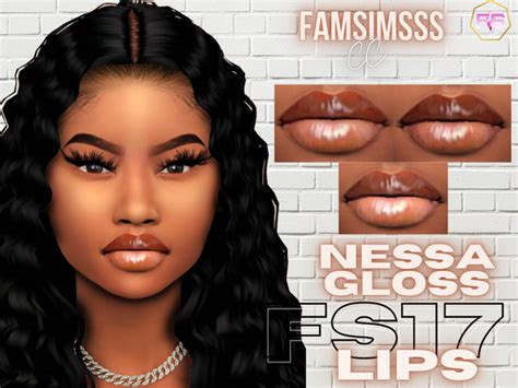 Nessa Gloss Lips Fs17 Sims 4 Toddler Sims 4 Black Hair Sims 4 Cc Eyes | Images and Photos finder