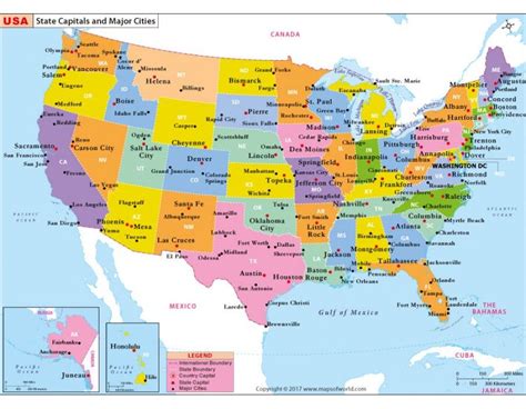 What Map Shows Cities States And Countries