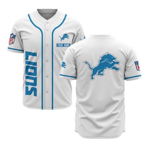 [BEST] Detroit Lions Personalized Custom Name Baseball Jersey Shirt