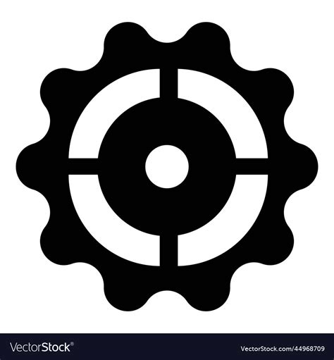 Gear icon black and white Royalty Free Vector Image