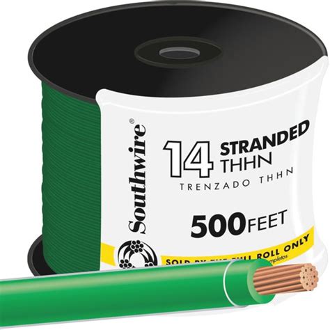 Southwire 500 Ft. 14 AWG Stranded Green THHN Wire 22959158 - Walmart.com - Walmart.com