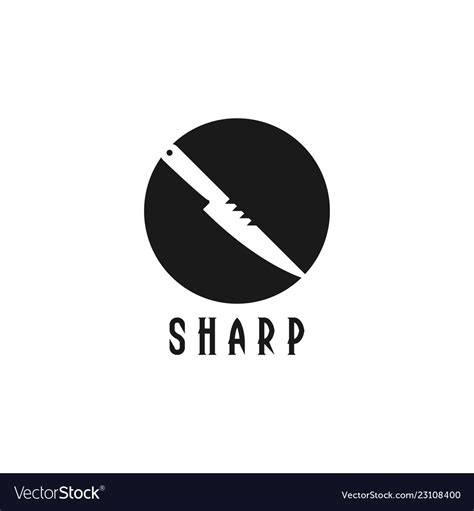 Sharp knife logo design template Royalty Free Vector Image