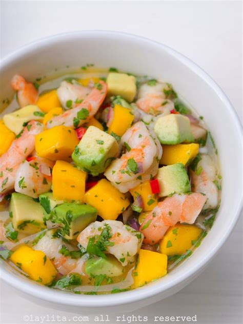 Ceviche de camarón y mango {con aguacate} | Laylita.com – Recetas de Cocina