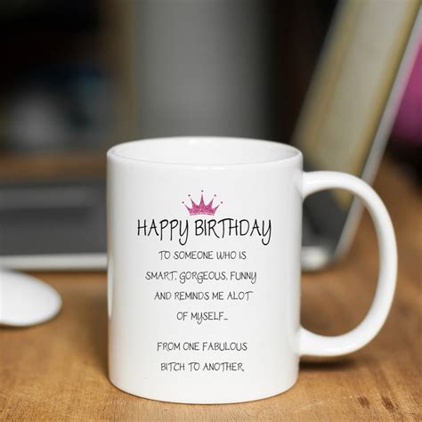 HAPPY BIRTHDAY MUG Funny Quotes Mug Birthday Tea Cup Best | Etsy