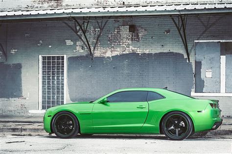 HD wallpaper: green coupe, black, profile, wheels, Chevrolet, drives, Camaro | Wallpaper Flare