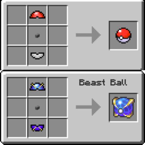 Pokeball pixelmon recipes