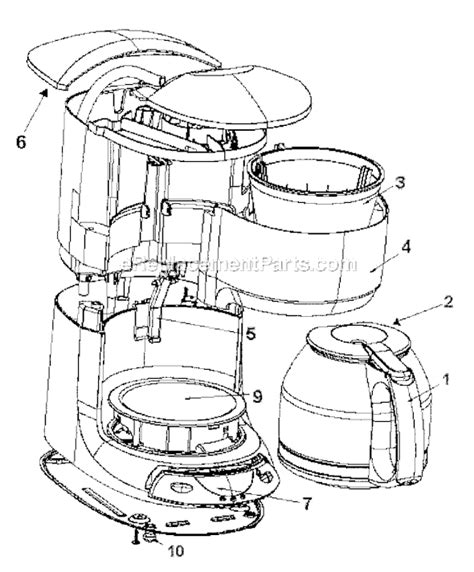 Mr. Coffee PL12 Parts List and Diagram : eReplacementParts.com