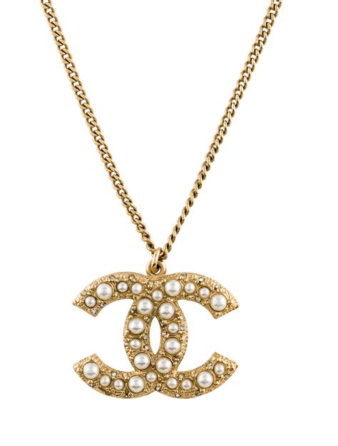 Chanel Faux Pearl CC Pendant Necklace - Gold-Tone Metal Pendant Necklace, Necklaces - CHA200746 ...