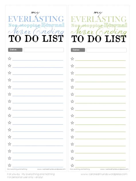 We Can Do It Girls: Freebie Friday: Printable Lists