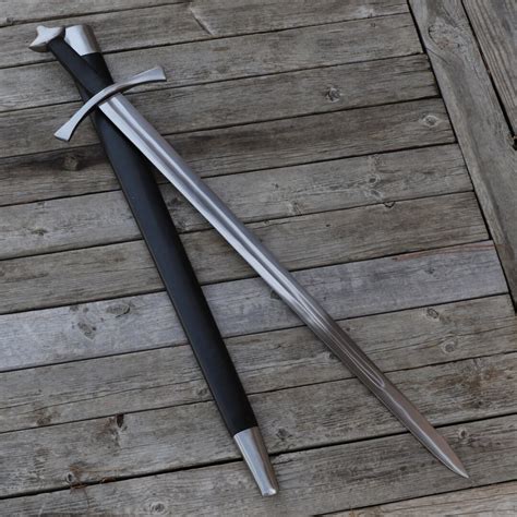 Medieval Knightly Arming Sword 1065 High Carbon Tempered Steel Hand Forged Full Tang Historical ...