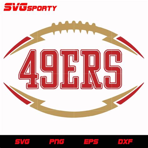 San Francisco 49ers Text in Ball 2 svg, nfl svg, eps, dxf, png, digital file | Free svg, Svg ...