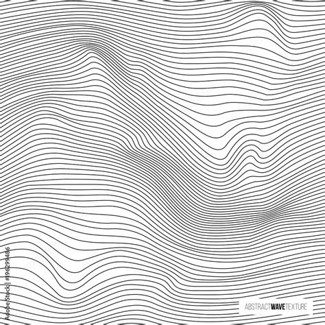 Abstract wave texture. Vector black line wavy pattern. Stock Vector | Adobe Stock