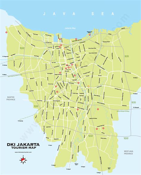 Map Of Jakarta - Free Printable Maps