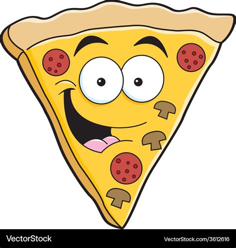 Cartoon slice of pizza Royalty Free Vector Image