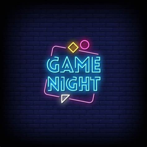 Premium Vector | Game night neon signs style text | Game night, Neon signs, Night background