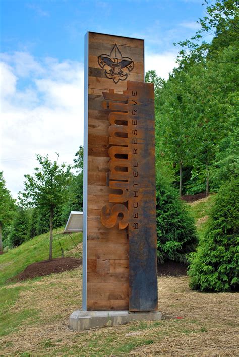 Monument signage at Summit Bechtel Reserve. Design by RSM. Engineering, Fabrication ...