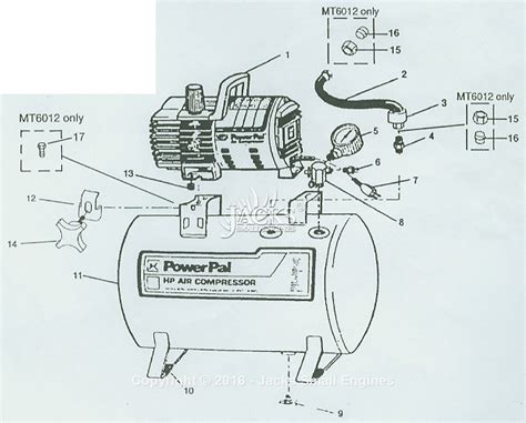 Campbell Hausfeld MT5019 Parts Diagram for Air-Compressor Parts