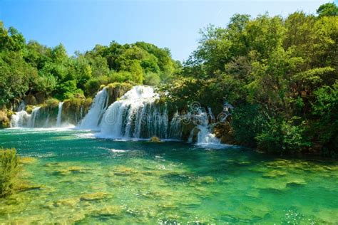 Beautiful Skradinski Buk Waterfall in Krka National Park - Dalmatia ...