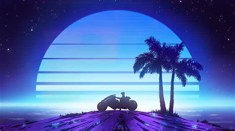 Synthwave Retro Sunset Beach Wallpaper - Free Wallpapers for Apple iPhone And Samsung Galaxy.