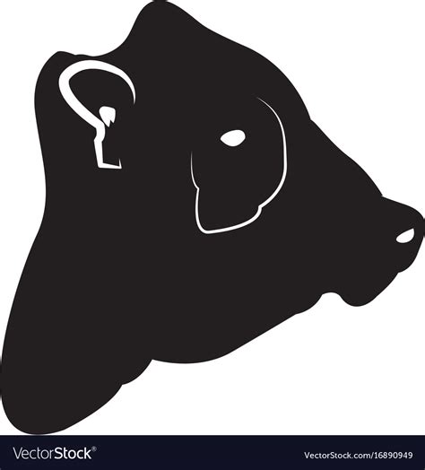 Isolated cow head silhouette Royalty Free Vector Image