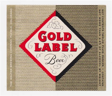 Gold Label Beer Label