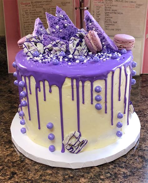 Purple Drip Cake - Aria Art