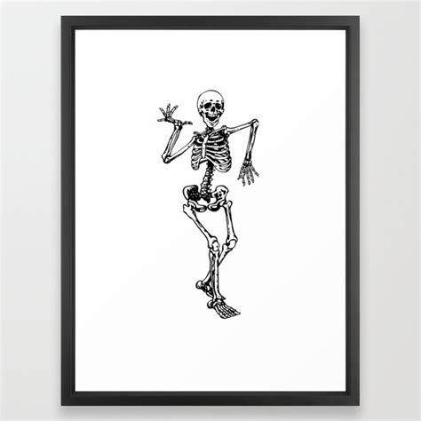 Skeleton Happy Dancing Framed Art Print by denzhu | Society6