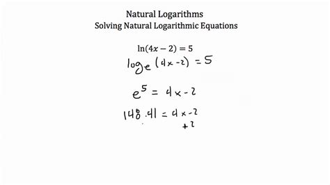 Solving Natural Log Equations Examples - Tessshebaylo