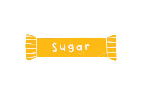 Cute Sugar Sachet Packet Cafe Elements Graphic by Musbila · Creative Fabrica