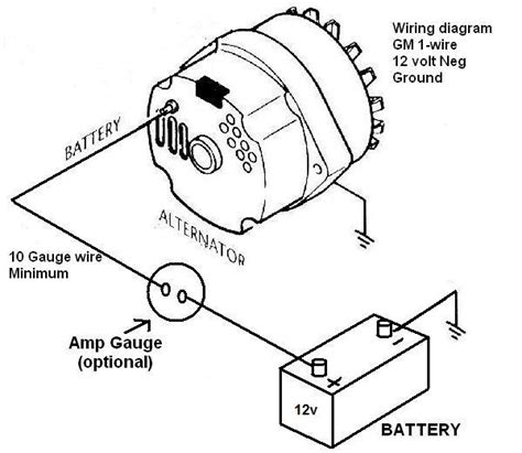 1 Wire One Wire Alternator Wiring Diagram Chevy Database