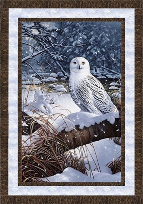 Quilt Kit Snowy Owl 37 x 53 Snowy Owl Panel | Etsy