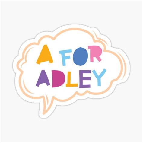 "A For Adley stickers" Sticker for Sale by wiggy38 | Redbubble