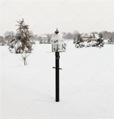 Lamp post deep in snow — Stock Photo © steveheap #2330934