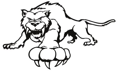 Saber Tooth Tiger Coloring Page - Coloring Home