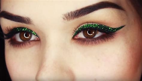 Best Green Glitter Eyeliner Makeup Tutorial 2016-2017 - Fashion Hunt World