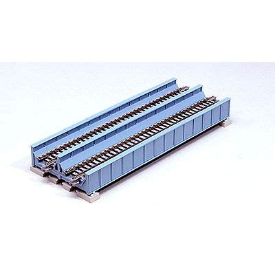 Kato Double-Track Plate Girder Bridge - 7-13/32'' (light blue) N Scale Model Railroad Bridge #20455