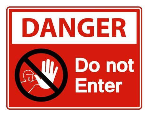 Danger Do Not Enter Symbol Sign on white background 2331299 Vector Art at Vecteezy