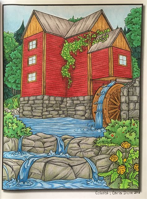 Country Farm by Jade Summer. I used Prismacolors and Caran Dache Luminance. ️🎨🖍 | Country scenes ...