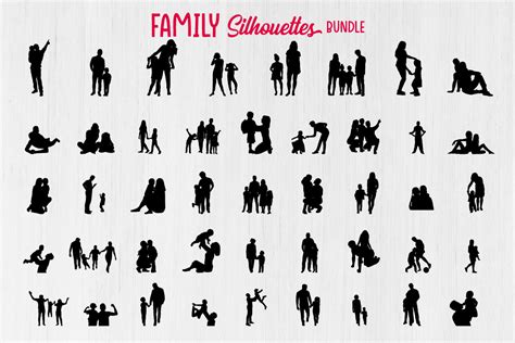 Family Silhouette Bundle, Family Svg Graphic by Design_Lands · Creative ...