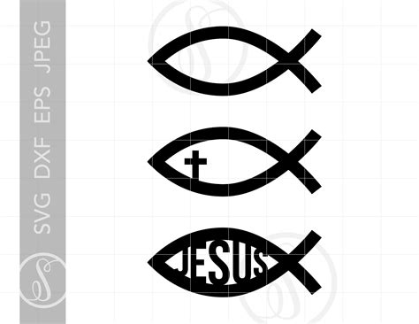 Jesus Fish SVG Jesus Fish Clipart Jesus Fish Silhouette | Etsy