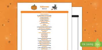 Halloween Book List