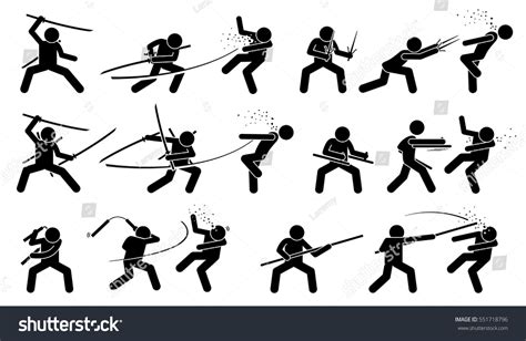 1,019 Stick Man Fighting With Swords Images, Stock Photos & Vectors | Shutterstock