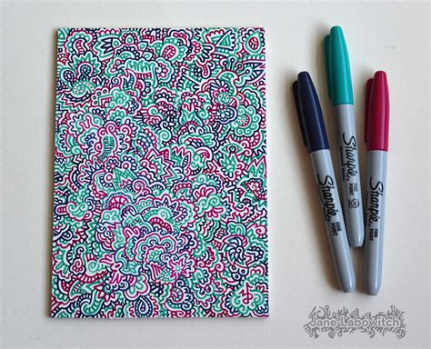 5x7 sharpie doodle by pikajane on DeviantArt