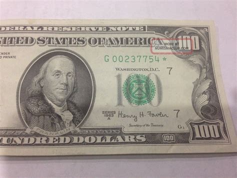 1963 A $100 Dollar Bill Star Note Crisp Note