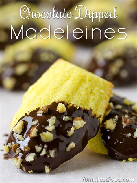 Easy Chocolate Dipped Madeleines – Recipe from Yummiest Food Cookbook