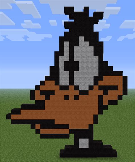 Minecraft Pixel Art Daffy Duck by aurora-bloodshard on DeviantArt