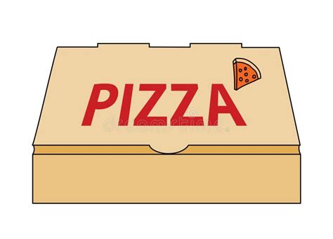 Pizza Box Clip Art Illustartion Vector Stock Vector - Illustration of ...