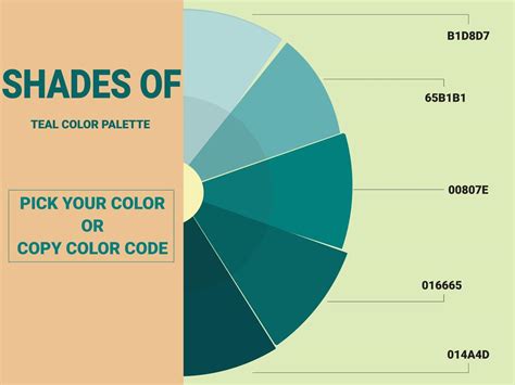 Shades of teal color palette 15601596 Vector Art at Vecteezy