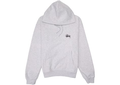 Stussy Basic Hoodie Ash Heather - Wishupon