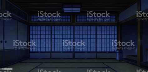 Traditional Japanese House Midnight02 Stock Illustration - Download ...